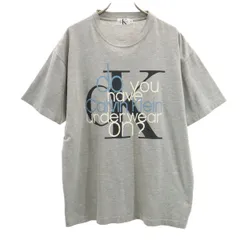 CK CALVIN KLEIN シーケーカルバンクライン 90s USA製 オールド 半袖 Tシャツ L グレー メンズ 古着