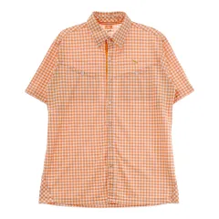 サイズ：O PUMA GOLF プーマゴルフ  半袖シャツ ボタンダウン チェック柄 オレンジ系 [240101512931] ゴルフウェア メンズ ストスト