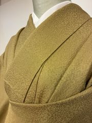 名古屋帯 型染 向日葵 ひまわり 紬 黄橡色 O-4261 名古屋帯 型染 向日葵 ひまわり 紬 黄橡色 O-4261の通販 by リユース