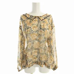 ブロードゥリー&コー Broderie&Co ナノユニバース シャツ ブラウス 長袖 花柄 シアー F 茶 ブラウン NL21BL418FL ■MT ■OF /EE