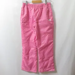 古着 レディースM new balance/ニューバランス 裏メッシュ ウインドブレーカー ロングパンツ 長ズボン 防風 ピンク/ホワイト 78106 fg4761