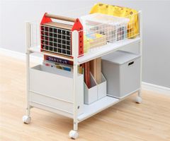 Color:ホワイト_Size:幅38 山善(YAMAZEN) 押入れ (クローゼット) 収納ラック 幅37.5×奥行77×高さ64.5cm ストッパー付き キャスター 棚板着脱 組立品 ホワイト OSR-7538WH/WH