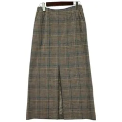 BEAUTY & YOUTH ビューティ&ユース ユナイテッドアローズ チェック スリットフレアスカート sizeM/グレー×ブラウン