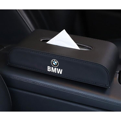 BMW 車用ティッシュボックス PUレザー 高級ティッシュケース 磁石開閉 車内収納ケース 革 2色 ブラック レッド 取り付け簡単 防水 カバー ロゴ入り zjhg qtm