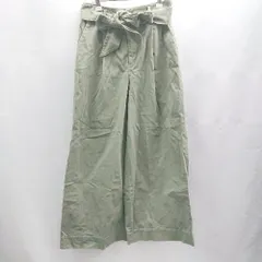 ◇ Θ ◎ GLOBAL WORK グローバルワーク 後ろウエストゴム ワイドパンツ サイズM カーキ レディース E  【1503050020077】
