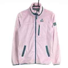 【美品】ルコック ジャケット ピンク×グリーン フリース 起毛  レディース L ゴルフウェア le coq sportif