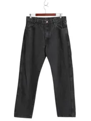 【お得なクーポン配布中!】 ラスラー ブラック デニム パンツ 実寸 33 31 程/ ラングラー ジーンズ ジーパン ストレート テーパード ヘビーウェイト 黒 ジッパーフライ