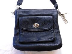 美品 COACH コーチ ■ ショルダーバッグ ポシェット レザー ブラック 黒 レディース F49170 □7F