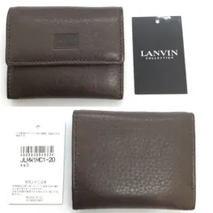 美品 🔷 LANVIN ランバン 皮革製品 ／ 小銭入れ財布 ／ ランバン財布 ／ コインケース ／ ブランド小銭入れ ／ ブランド財布 ／ 革 財布 ／  ブラウン 茶 ／ アクセサリー