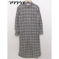 ◇ goa ゴア チェック 長袖 ロング シャツ ワンピース サイズM グレー ホワイト レディース 【中古】 【1105310000715】のサムネイル