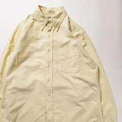 90's USA製 L.L.Bean LLビーン オックスフォード ボタンダウン シャツ 黄色 (16-35) コットン 90年代 アメリカ製 旧タグ オールド アメリカ古着 USED  ビンテージ ヴィンテージ