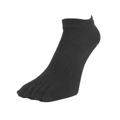 【新品・14営業日以内発送】PAX-ASIAN 542 純綿100％5本指スニーカー丈ソックス黒3P【沖縄離島販売不可】