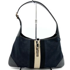 GUCCI グッチ 黒シェリーライン ジャッキー ハンドバッグ ワン