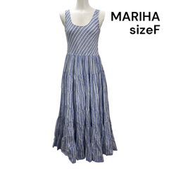 人気】 マリハ ミューズのドレス ティアード ワンピース 24SS ネイビー