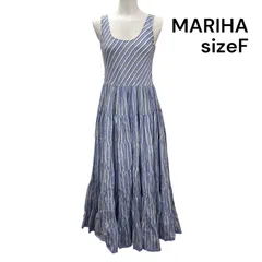 MARIHA マリハ 半袖ロングワンピース サイズ36 中古・古着通販】MARIHA (マリハ) ドットワンピース ネイビー