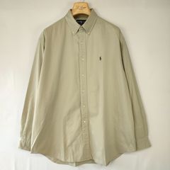 ラルフローレン 長袖シャツ コットン ボタンダウン ベージュ XL BEGIE