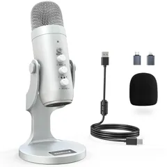 ASMRマイク 配信用マイク コンデンサーマイク For i*Phone USBマイク エコー機能付き 録音 ゲーム実況 ZealSound ライブ配信 Skype Zoom PC Windows Macに対応 PS4&5に対応 YouTube 在宅勤務に適応