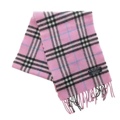 ✨美品・希少カラー✨️ BURBERRY LONDON カシミヤ マフラー ピンク BURBERRY - BURBERRY バーバリー マフラー カシミア100％ ピンク