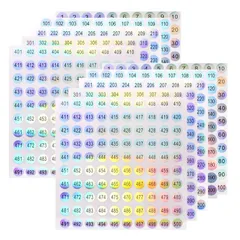【迅速発送】TVETE 番号シール 丸シール ナンバー 数字 シール【10枚入り】防水反射ステッカー ナンバーシール 丸型反射ラベル デジタルステッカー 10mm （1-100、101-200、201-300、301-400、401-500）