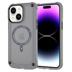 【在庫セール】兼用 iPhone ケース 14 Plusスマホカバー マグネット搭載 磁気充電 いphone15plus四角気嚢 Plus 透明 黄変防止 指紋防止 米軍MIL規格 iPhone15 スラップホール付き アイフォン15plus 6.7インチ 対