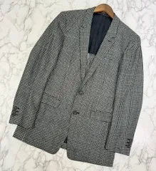 SONIA様専用ページ PRADA プラダ 千鳥格子 テーラードジャケット ウール×シルク 薄手 ジャケット スーツ ブラック 46 PAWNSHOPRiZ  パウンショップリズのサムネイル