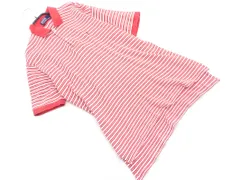 POLO RALPH LAUREN ポロ ラルフローレン ボーダー ポロシャツ sizeM/白ｘ赤 ■◆ メンズ