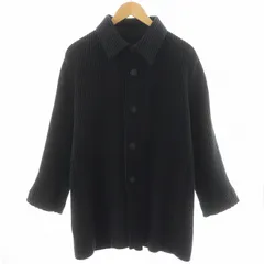 オムプリッセイッセイミヤケ HOMME PLISSE ISSEY MIYAKE ジャケット ステンカラー プリーツ 2 黒 ブラック HP63FA004 /AN18のサムネイル