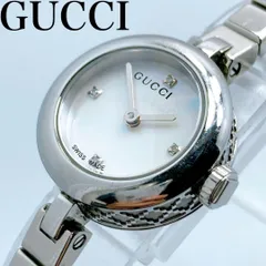 200グッチ　141.5 ディアマンティッシマ　シェル　ダイヤ　ラウンド　腕時計 GUCCI 141.5 ディアマンティッシマ シェル ダイヤ ラウンド 腕時計