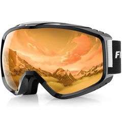 [Findway] スキーゴーグル スノーゴーグル スノーボードゴーグル アップグレードOTG広視野球面レンズ 防風/防雪/曇り防止 紫外線防止 メガネ対応 軽量と耐衝撃 適用大人男女の登山またはスキー用のスポーツゴーグル