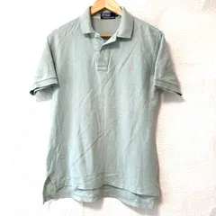 (^w^)b POLO by Ralph Lauren ポロバイラルフローレン コットン100% ハーフボタン 半袖 ポロシャツ ゴルフ golf 休日スタイル 爽やか ロゴ刺繍 トップス ライトブルー メンズ 男性 紳士 サイズ L