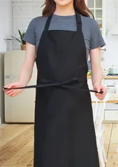 エプロン 首掛けエプロン ポケット付き 長さ調節 メンズ レディース 作業用エプロン、スタイリッシュ カフェ用 飲食店 仕事用 家庭用 業務用 無地 超撥水 汚れにくい しっかり生地 透けない