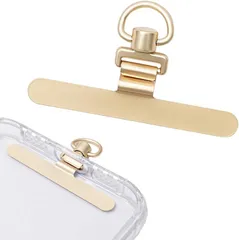 All Bright AllBright ストラップホルダー スマホ タグパッチ 落下防止 切れない 浮きにくい(ゴールド)