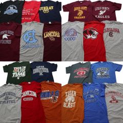 古着卸 まとめ売り カレッジ風 半袖Tシャツ 21枚セット (メンズ M ) チームロゴ 英文字プリント ワンポイント 中古 古着 NA6972