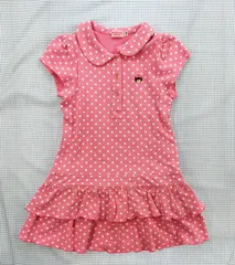 ミキハウス MIKIHOUSE ホットビスケッツ ワンピース 半袖 110cm 子供服 中古