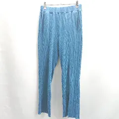 ◇ Θ niko and … ニコアンド ウエストゴム リブパンツ サイズL ブルー系 レディース E  【1501230039970】