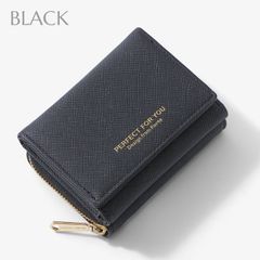 財布 レディース 黒 ブラック 小銭入れ カード ミニ コンパクト かわいい
