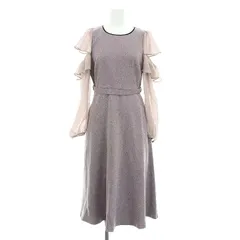 ジルバイジルスチュアート JILL by JILLSTUART 22AW カラートップワンピース ロング 長袖 M ラベンダー ピンクベージュ /DO ■OSのサムネイル