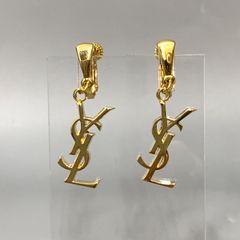 YSL イヴ・サンローラン ロゴ イヤリング ゴールド