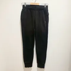 PUMA プーマ　ユニセックス　パンツ　スウェットパンツ　ジョガーパンツ　トラックパンツ　ウエスト紐　無地　単色　ブランドロゴ　ブランドマーク　ブラック　黒　裏起毛　スポーツウェア　シンプル　カジュアル　SU152h582