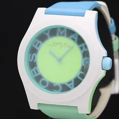 稼働 良品 マークバイマークジェイコブス MBM4022 QZ グリーン文字盤 メンズ/レディース腕時計 2000000 NSK