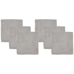 【新着商品】無印良品 ふっくらパイルハンドタオルループ付き・グレー 6枚組 34×35cm やわらか