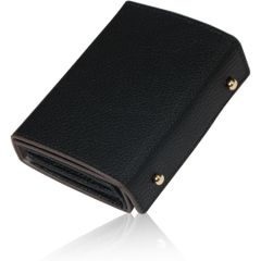 【新品未開封】財布 レディース 本革 日本製 小さい財布 お札が折れない 箱型財布 コンパクト 使いやすい 左利き カード入れ多い ミニ財布 ボックス型小銭入れ 2つ折り（ブラック） AO4980MPLUS