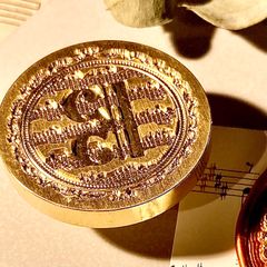 シーリングスタンプ　ヘッド　ハ音記号　音楽記号　音楽　楽器　楽譜