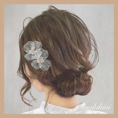 ウェディング ヘッドパーツ ♡ 結婚式 ブライダル wedding bridal 前撮り フォトウェディング 髪飾り ヘアアクセサリー ヘアパーツ ヘッドドレス 花冠 花かんむり 小枝 ティアラ ビジュー 花嫁 新婦 シルバー ゴールド dress
