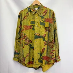 80‐92年 Paul Smith 総柄 プリント 長袖シャツ 希少 サイズⅬ 07071716 11 難あり