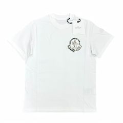 新品 MONCLER グラフィック ロゴ プリント Tシャツ ホワイト モンクレール