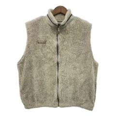 90年代 USA製 Columbia コロンビア フリース ベスト アウトドア ベージュ (メンズ L) 中古 古着 Q9946