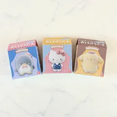 新品 バンダイナムコ サンリオキャラクターズ 3個セットおともだちどーる キティちゃん ポムポムプリン タキシードサム 食玩 人形 フィギュア コレクション