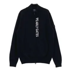 サイズ：2 PEARLY GATES パーリーゲイツ 055-2272002 カシミヤ ニット ジップジャケット ロゴ  ブラック系 [240101473974] ゴルフウェア レディース ストスト サイズ：2 PEARLY GATES パーリーゲイツ 055-2272002 カシミヤ