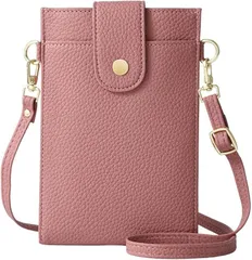 Capprecier スマホポーチ ショルダーバッグ スマホポシェット レディース 斜めがけ サコッシュ 携帯ポーチ 軽量 財布 縦型 かわいい(ピンク)
